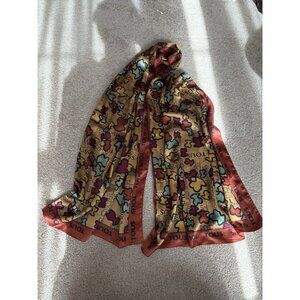 Tous Womens Multicolor Lightweight Multifunctional Foulard Scarf 21” X 62” Long